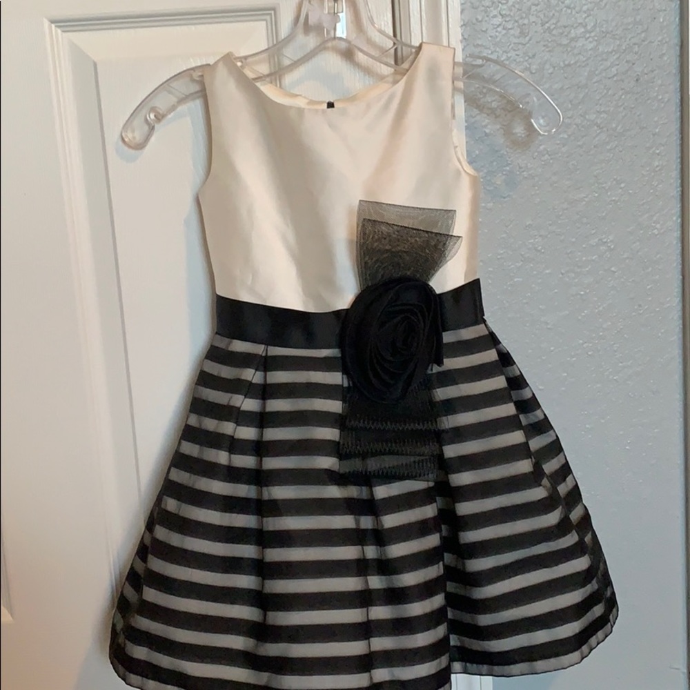 Black and white ballroom dress